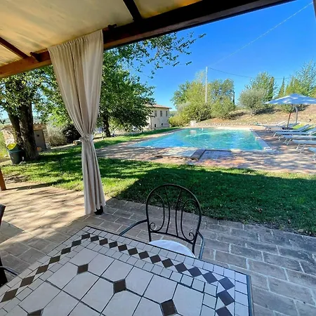 Detached With Games Room, Pool, And Panoramic Views In San Damiano Petroro